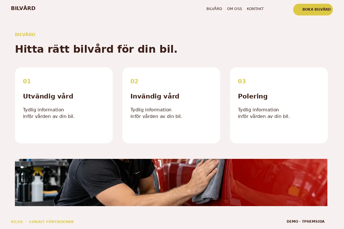 Lokalt Förtroende – Bilvård för bilvård