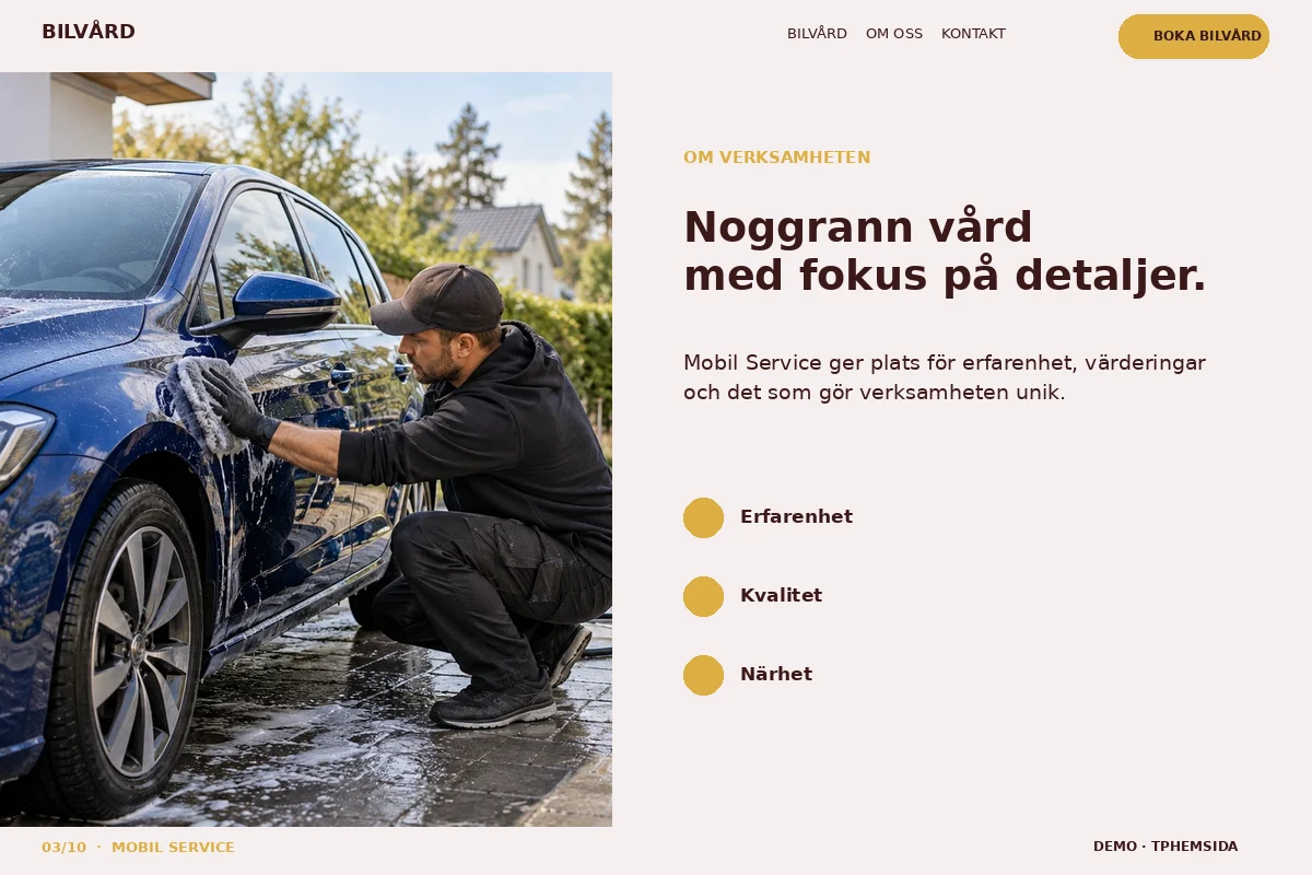 Mobil Service – Om företaget för bilvård