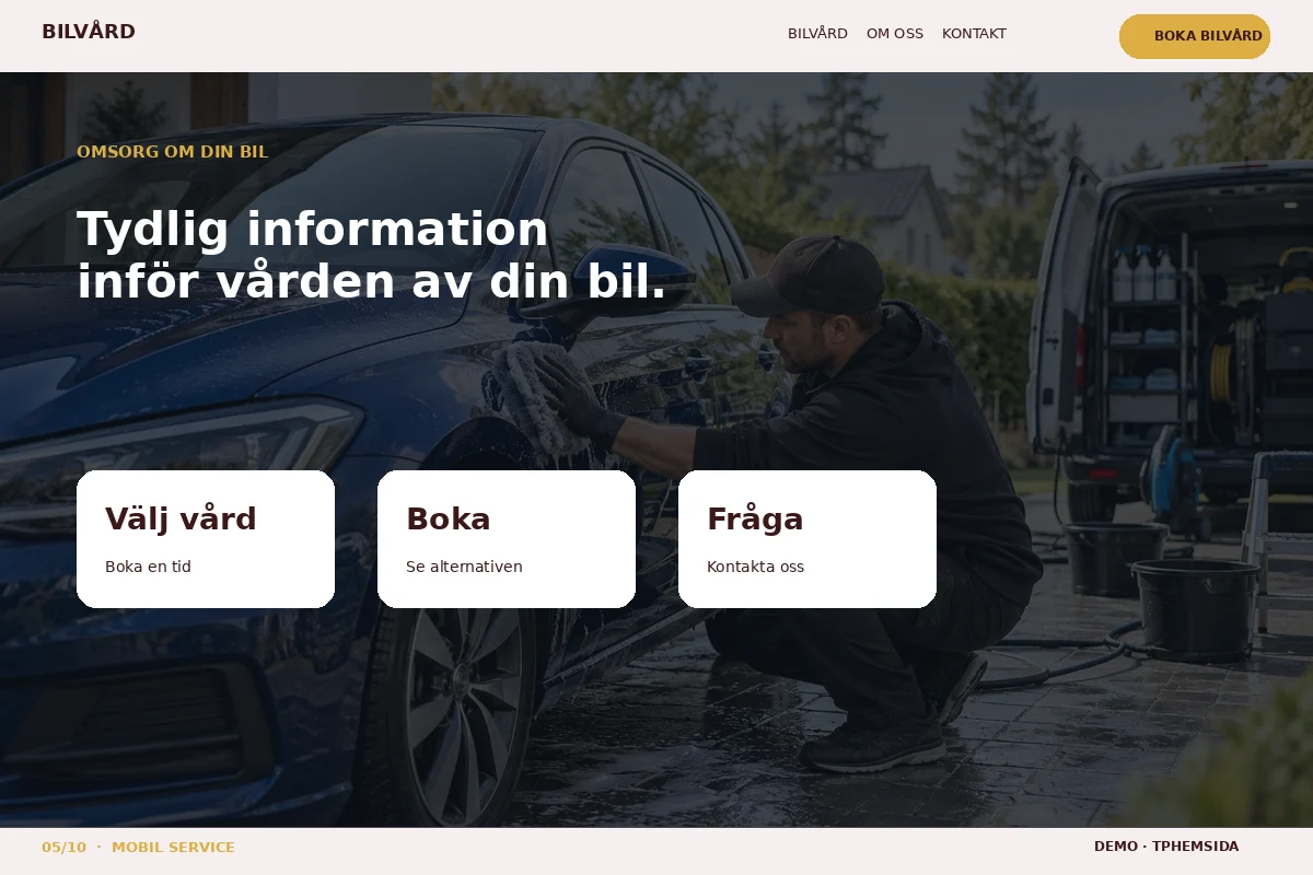 Mobil Service – Omsorg om bilen för bilvård