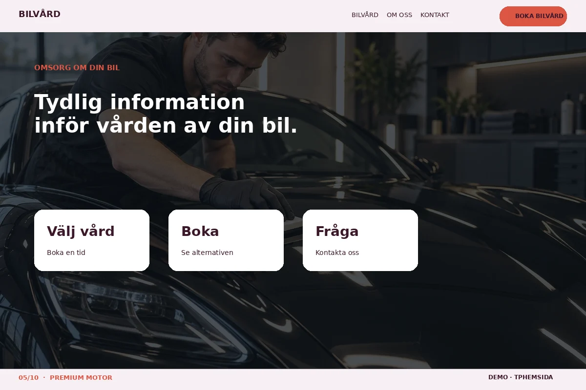 Premium Motor – Omsorg om bilen för bilvård