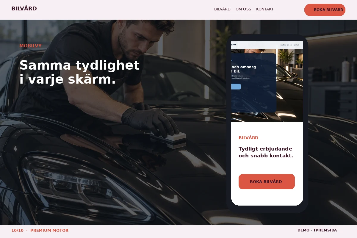 Premium Motor – Mobilvy för bilvård