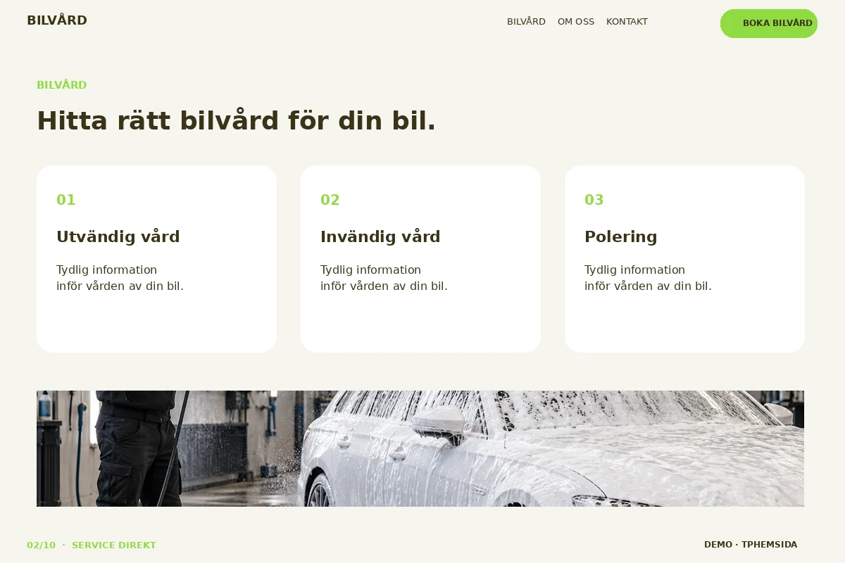 Service Direkt – Bilvård för bilvård