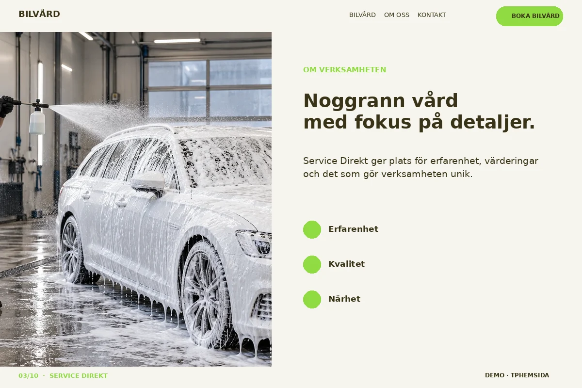 Service Direkt – Om företaget för bilvård