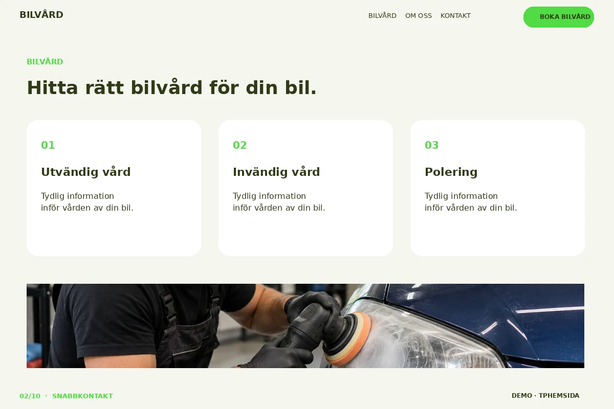 Snabbkontakt – Bilvård för bilvård