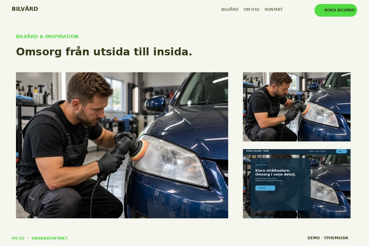 Snabbkontakt – Bilgalleri för bilvård