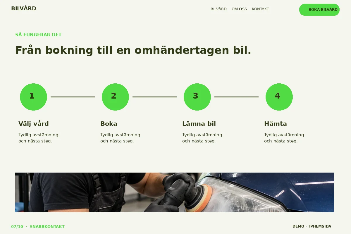 Snabbkontakt – Så fungerar det för bilvård