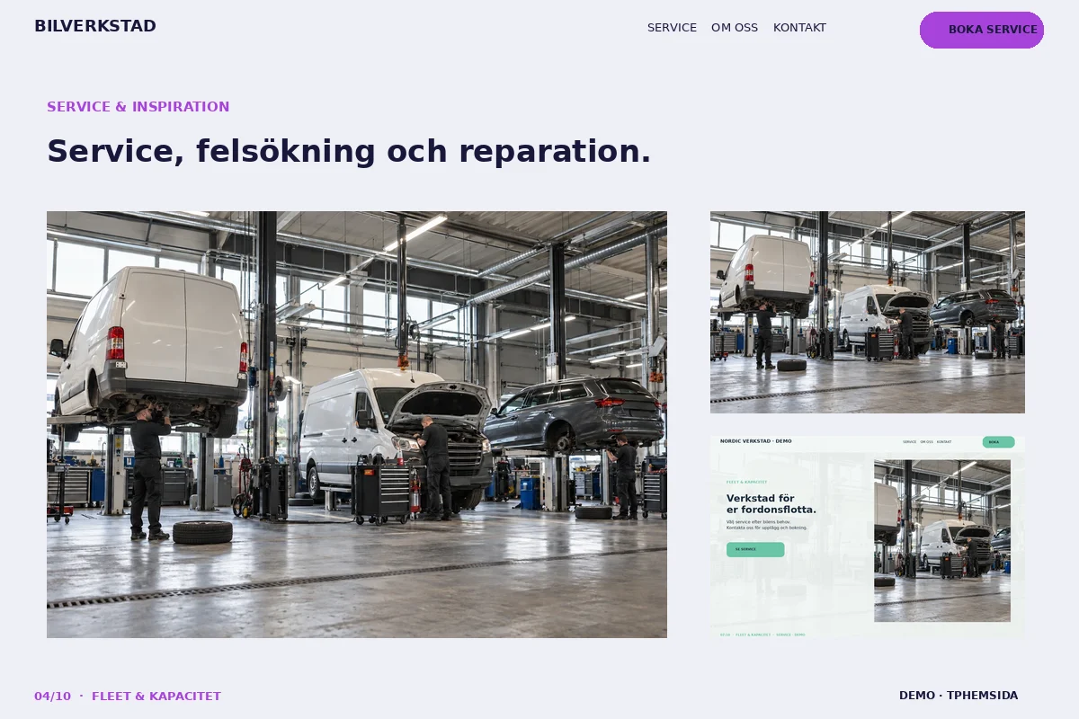 Fleet & Kapacitet – Verkstadsgalleri för bilverkstad