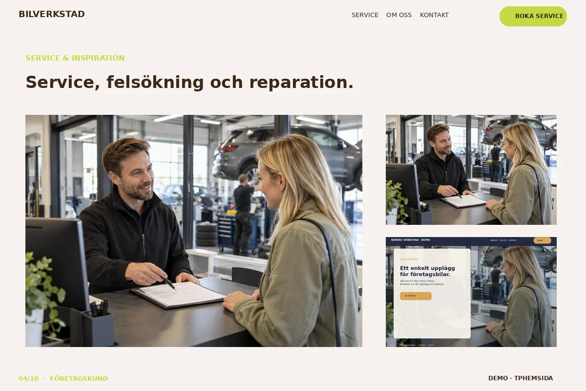 Företagskund – Verkstadsgalleri för bilverkstad