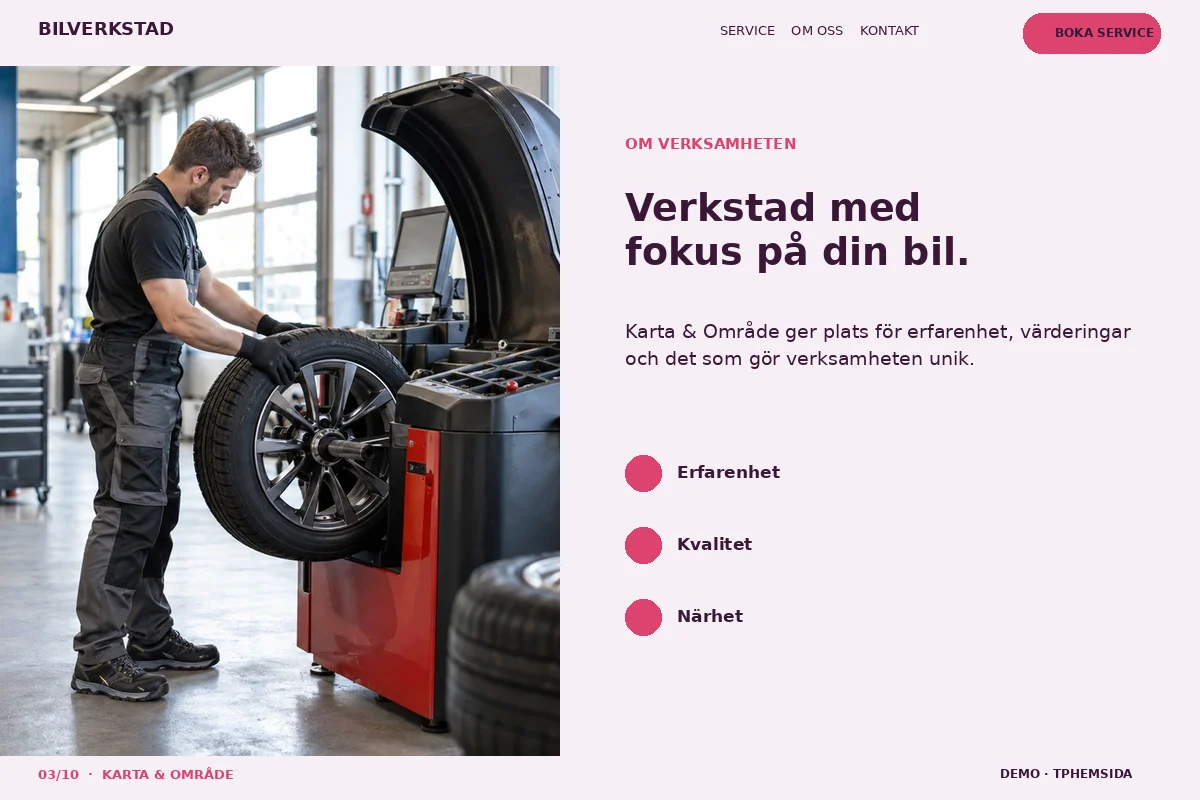 Karta & Område – Om företaget för bilverkstad