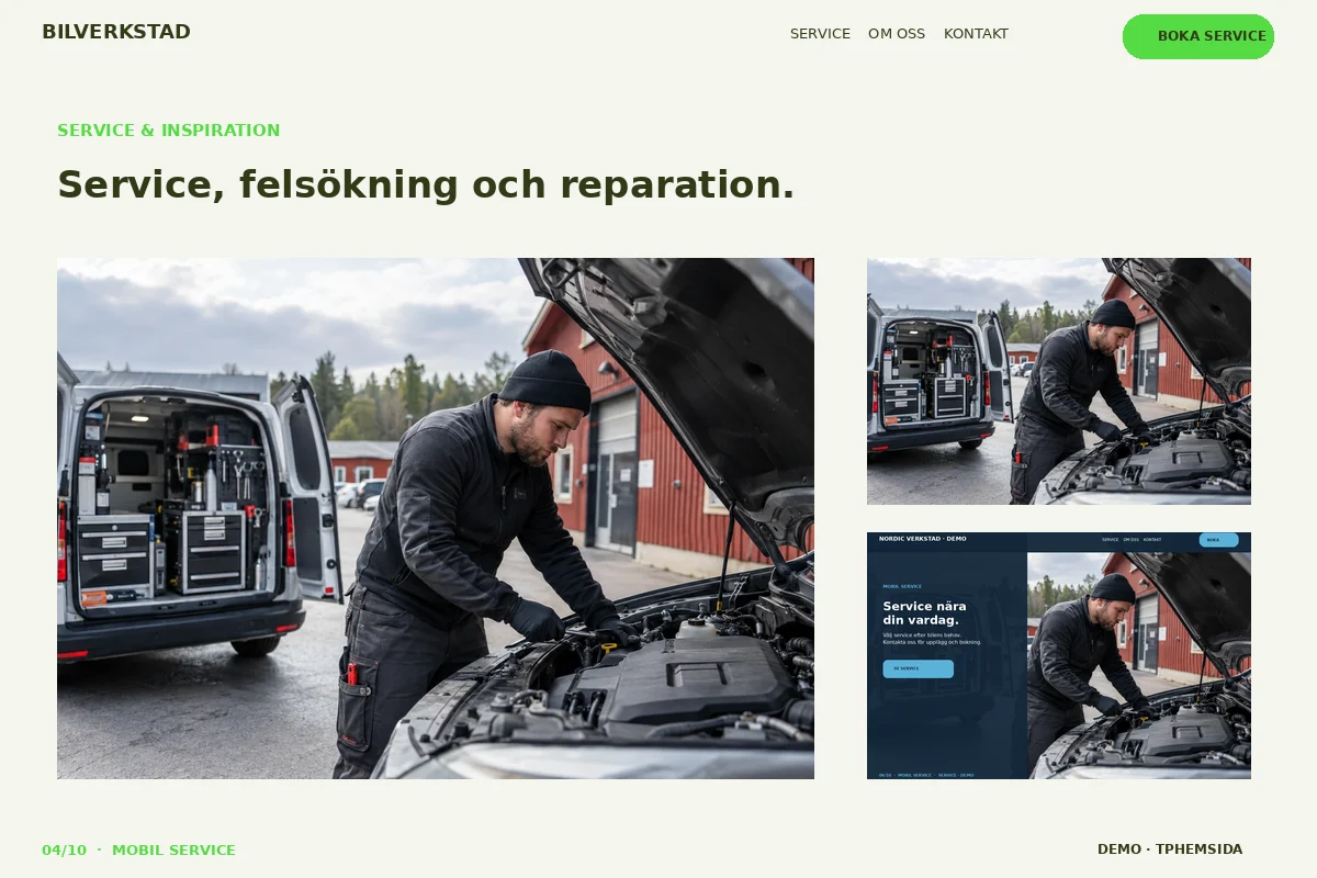 Mobil Service – Verkstadsgalleri för bilverkstad