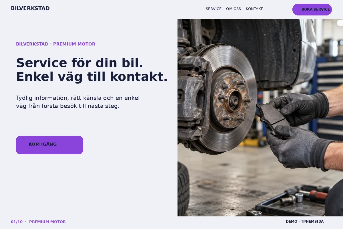 Premium Motor – Startsida för bilverkstad
