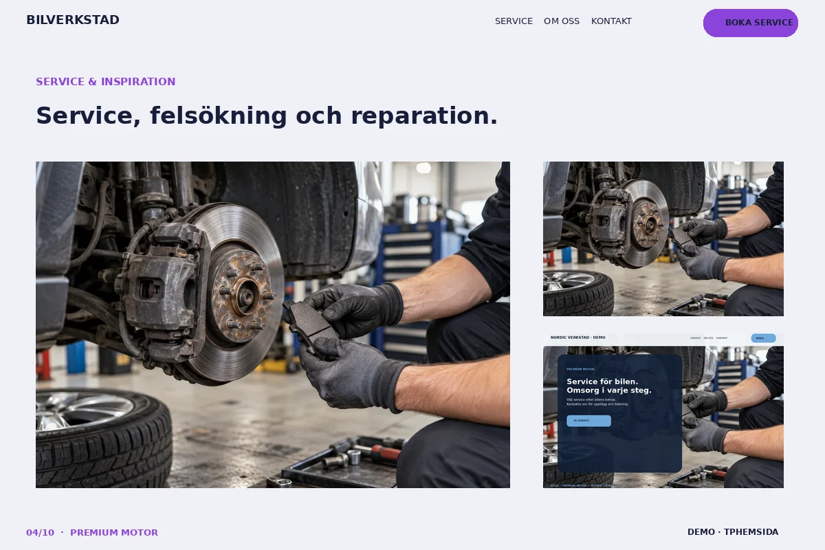 Premium Motor – Verkstadsgalleri för bilverkstad