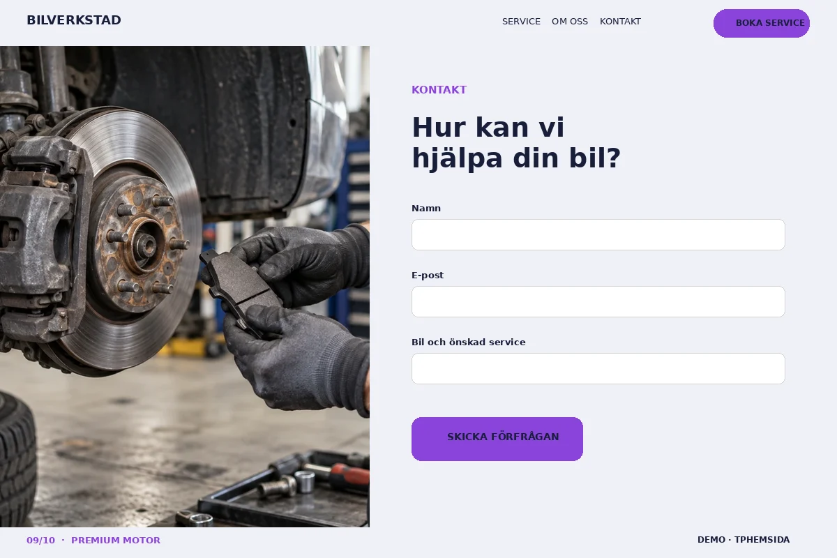 Premium Motor – Kontakt för bilverkstad