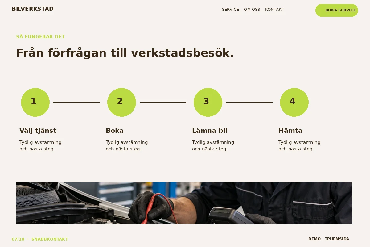 Snabbkontakt – Så fungerar det för bilverkstad
