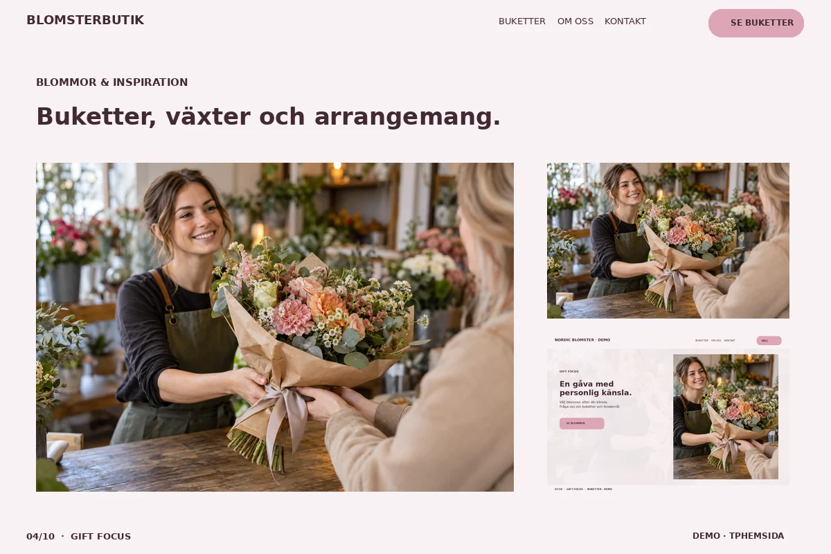Gift Focus – Blomstergalleri för blomsterbutik