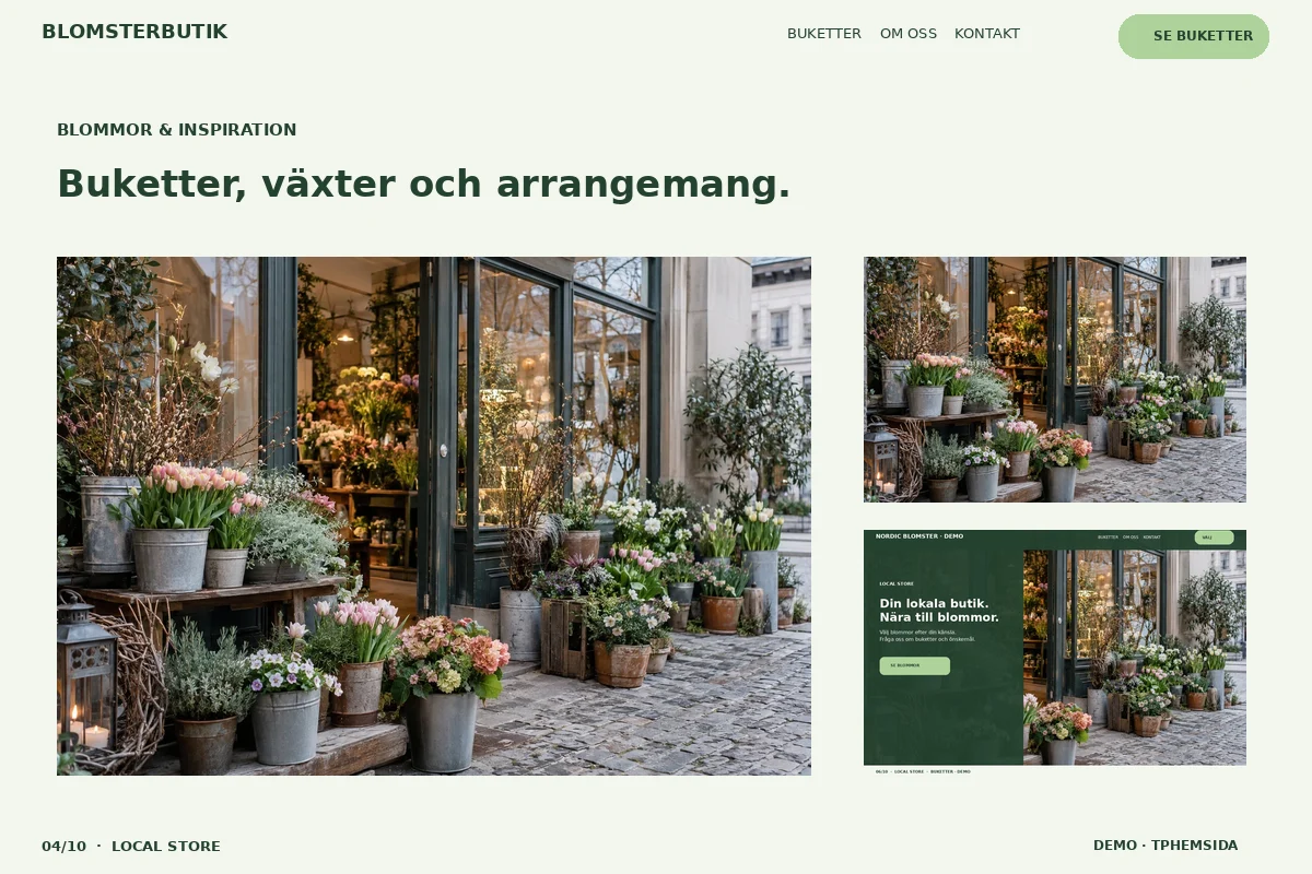 Local Store – Blomstergalleri för blomsterbutik