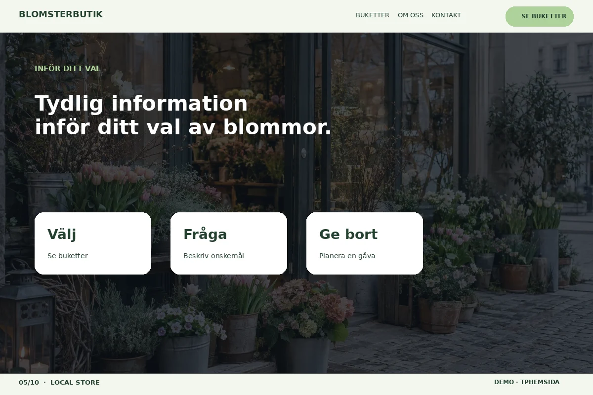Local Store – Inför ditt val för blomsterbutik