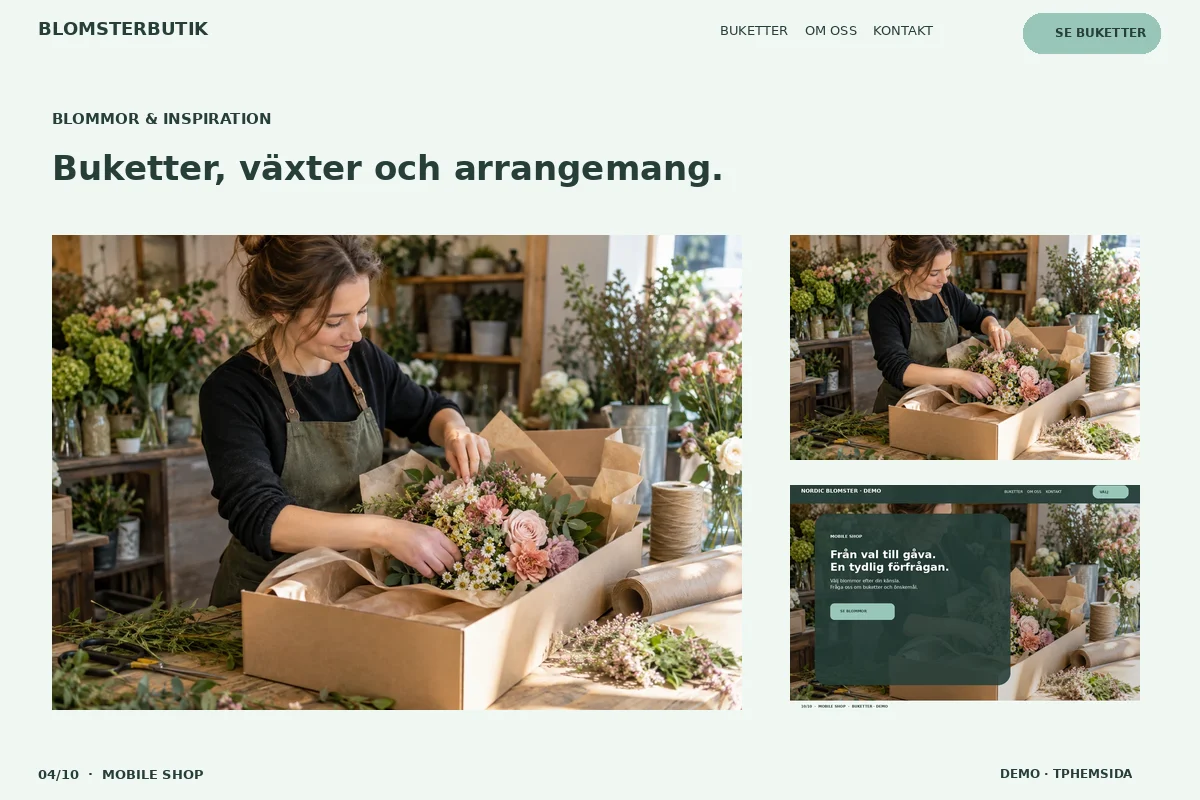 Mobile Shop – Blomstergalleri för blomsterbutik
