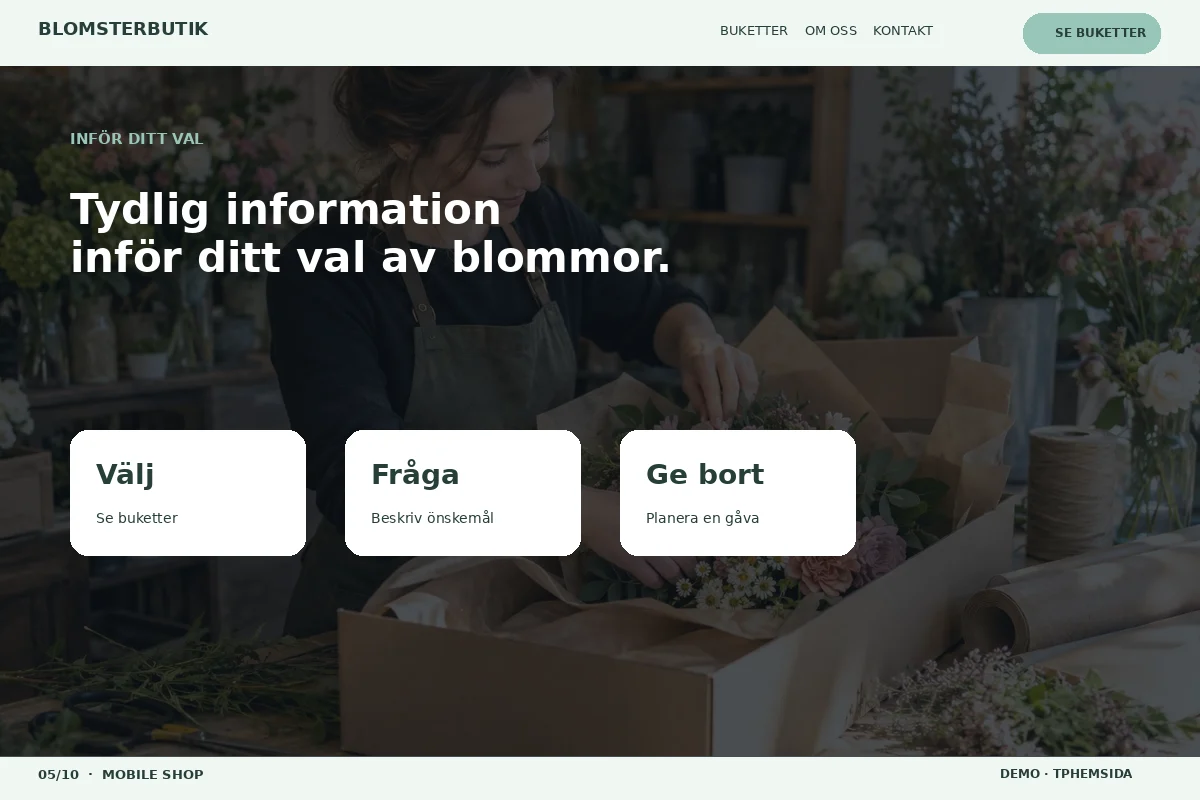 Mobile Shop – Inför ditt val för blomsterbutik