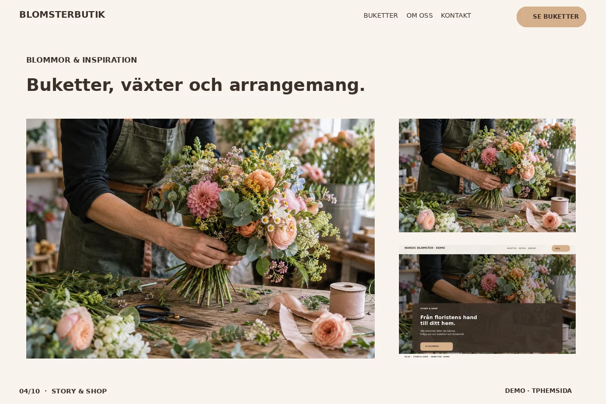 Story & Shop – Blomstergalleri för blomsterbutik