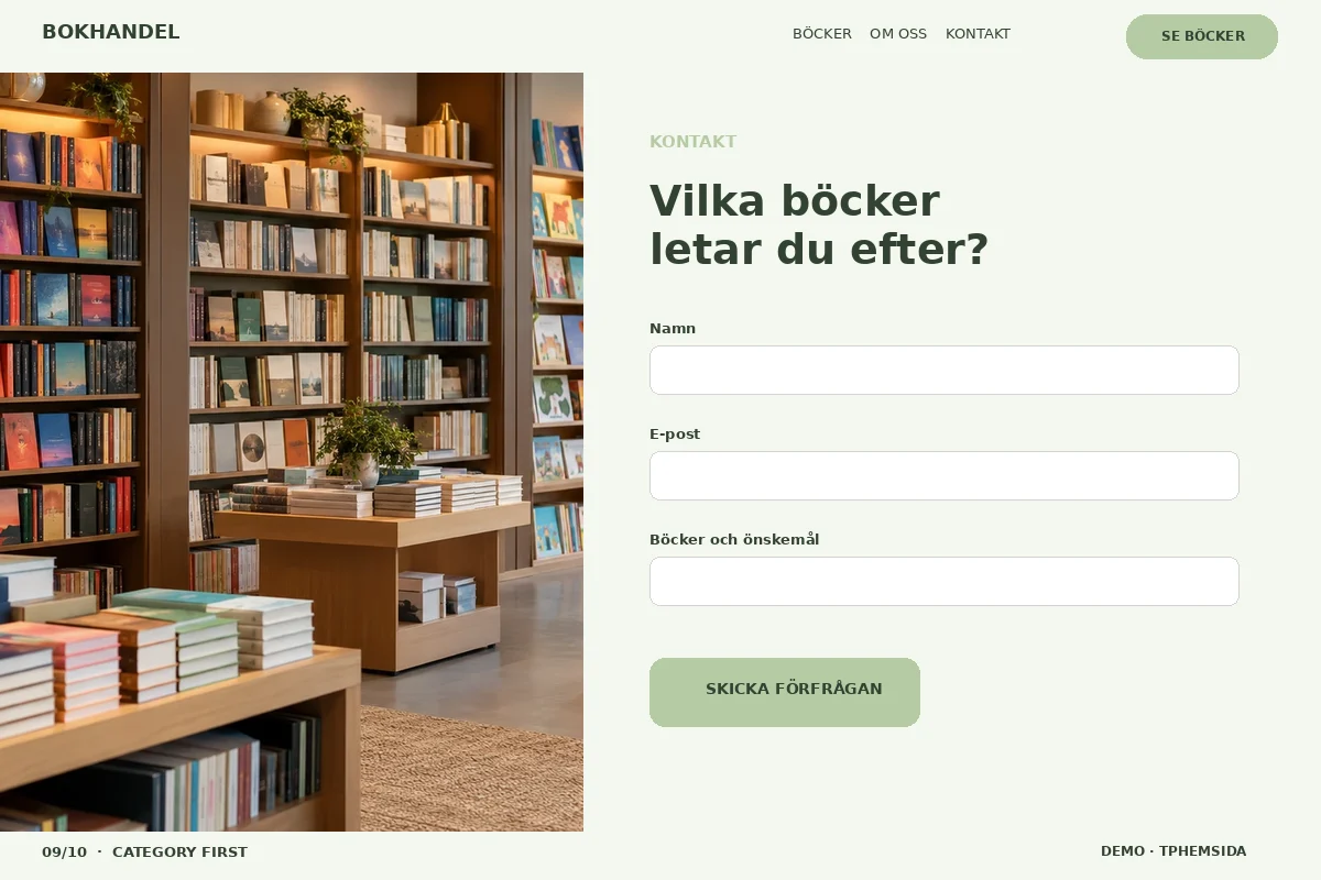 Category First – Kontakt för bokhandel