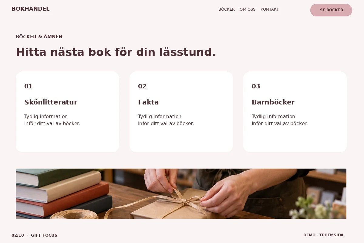 Gift Focus – Böcker & ämnen för bokhandel