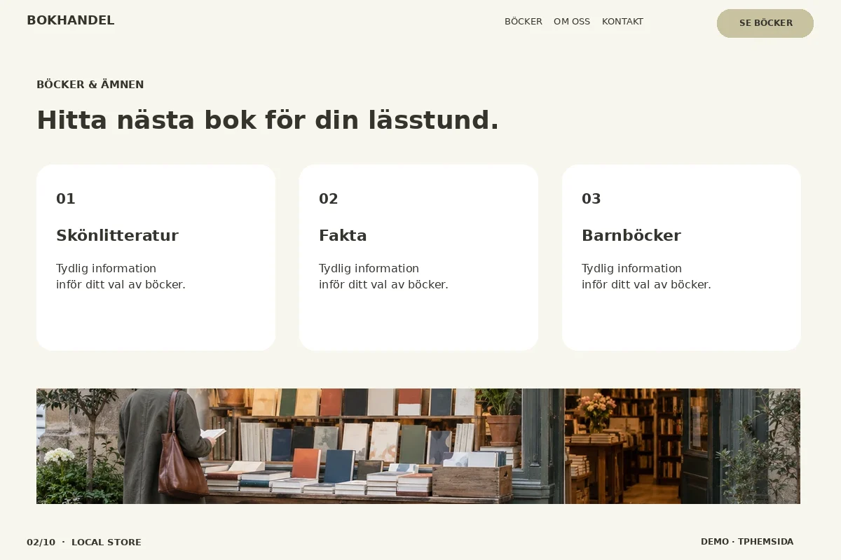 Local Store – Böcker & ämnen för bokhandel