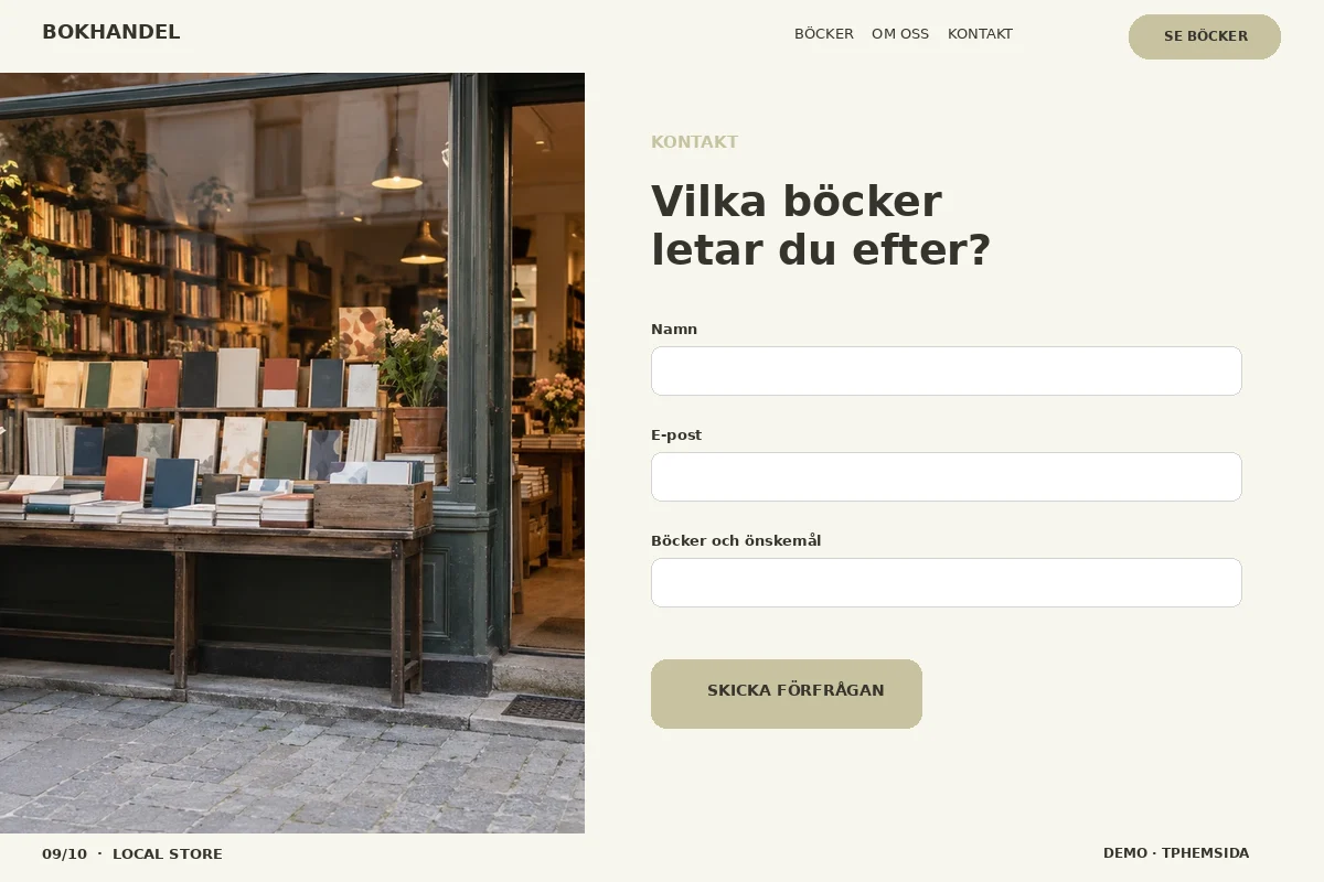 Local Store – Kontakt för bokhandel