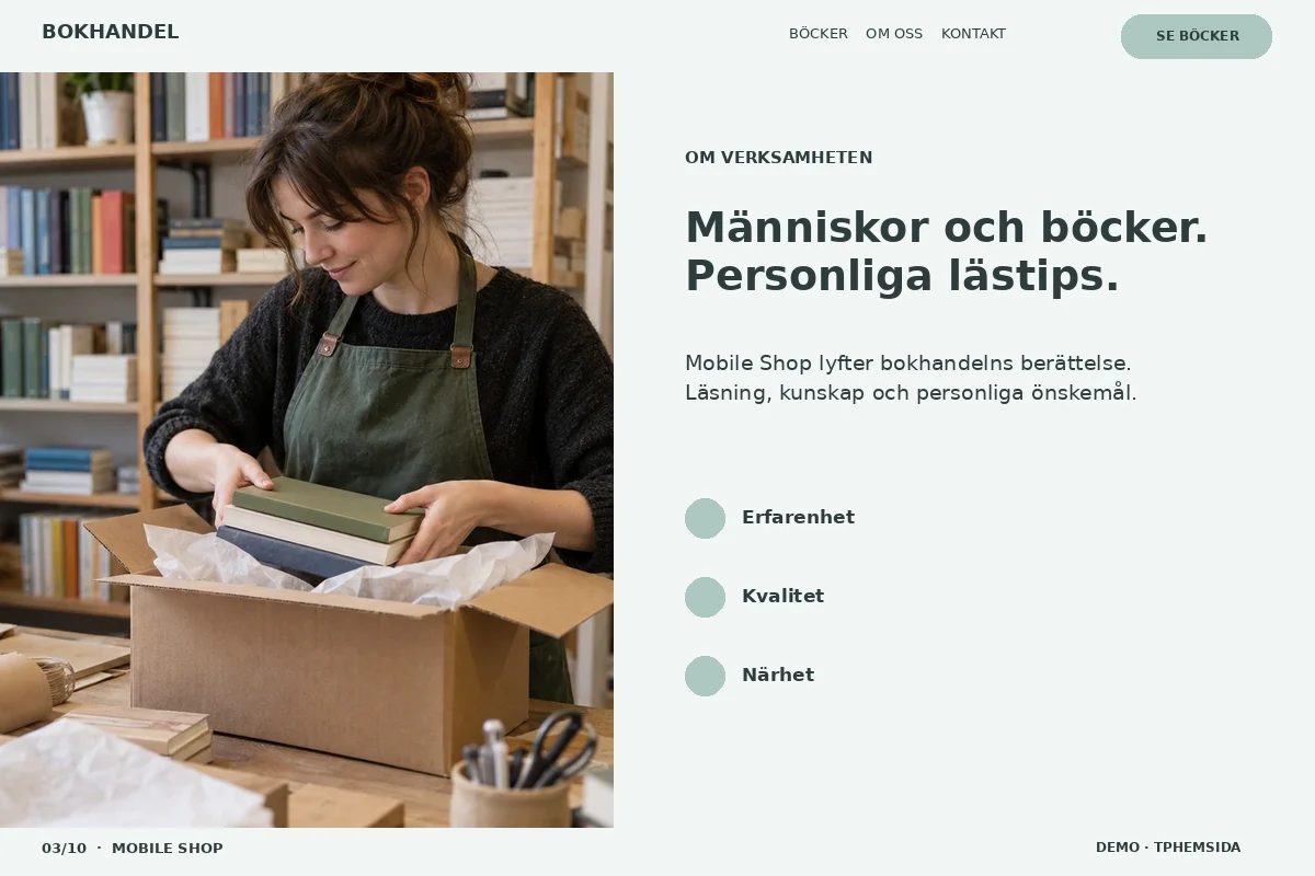 Mobile Shop – Om bokhandeln för bokhandel