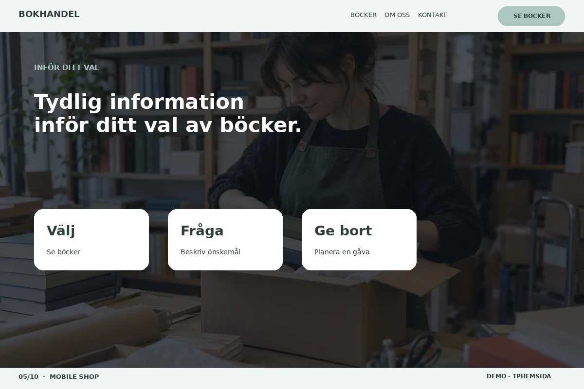 Mobile Shop – Inför ditt val för bokhandel