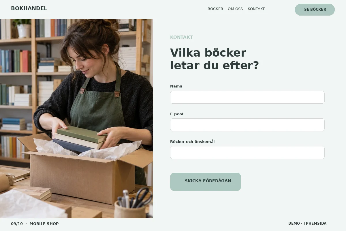 Mobile Shop – Kontakt för bokhandel