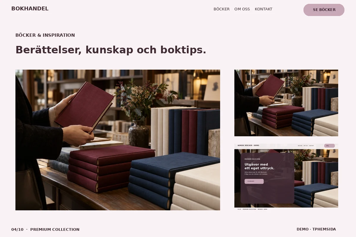Premium Collection – Bokgalleri för bokhandel