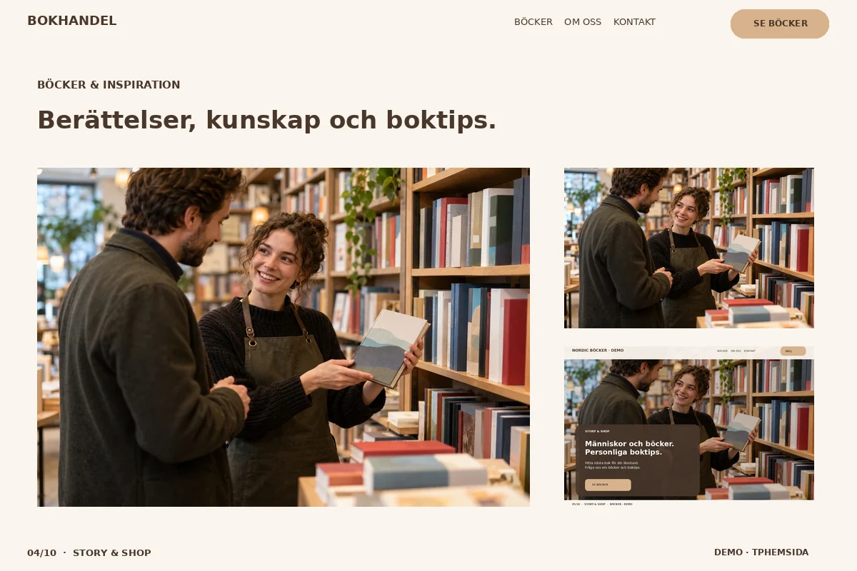 Story & Shop – Bokgalleri för bokhandel
