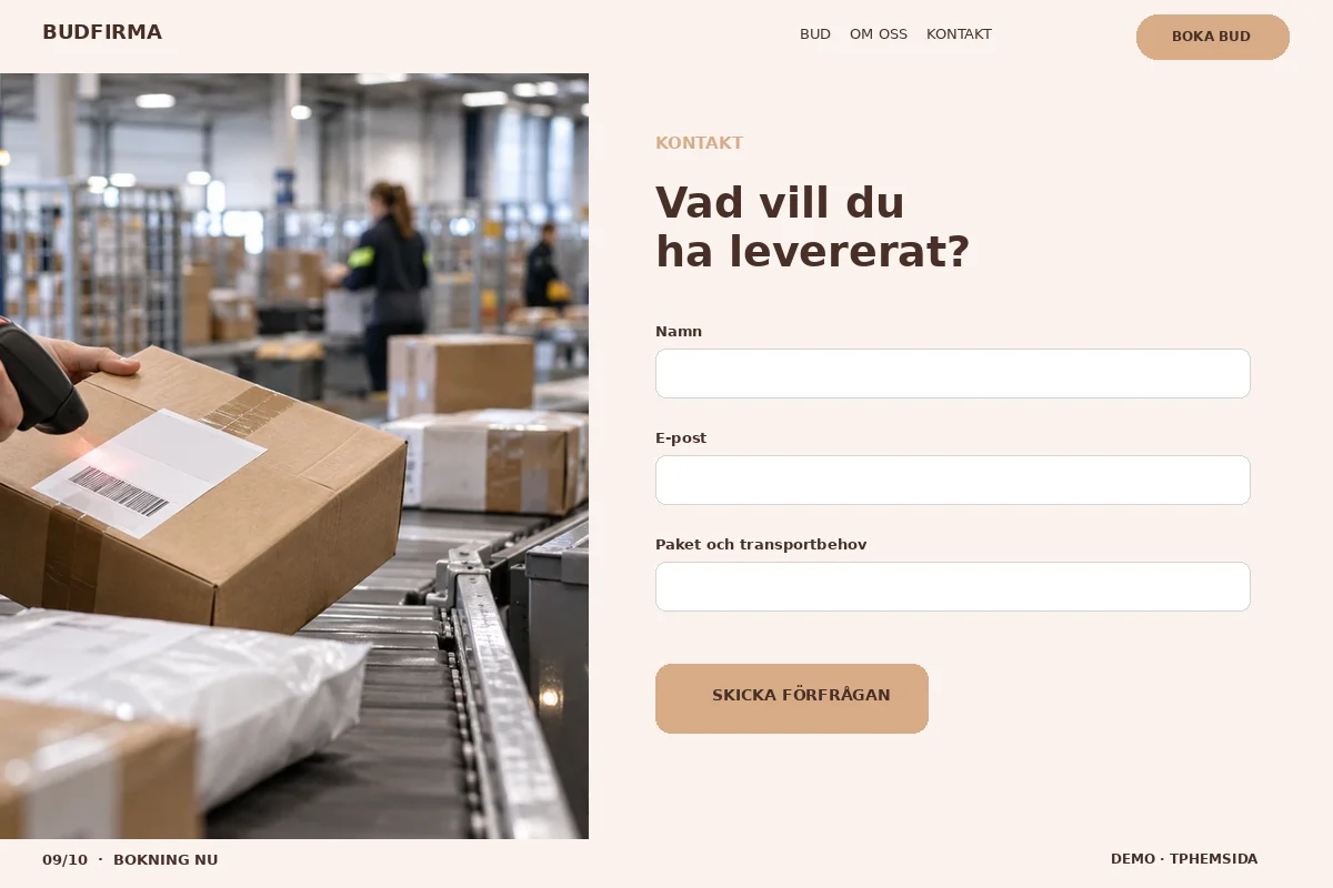 Bokning Nu – Kontakt för budfirma