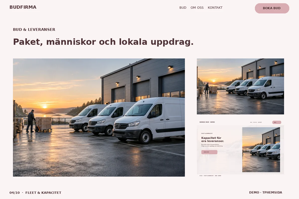 Fleet & Kapacitet – Budgalleri för budfirma