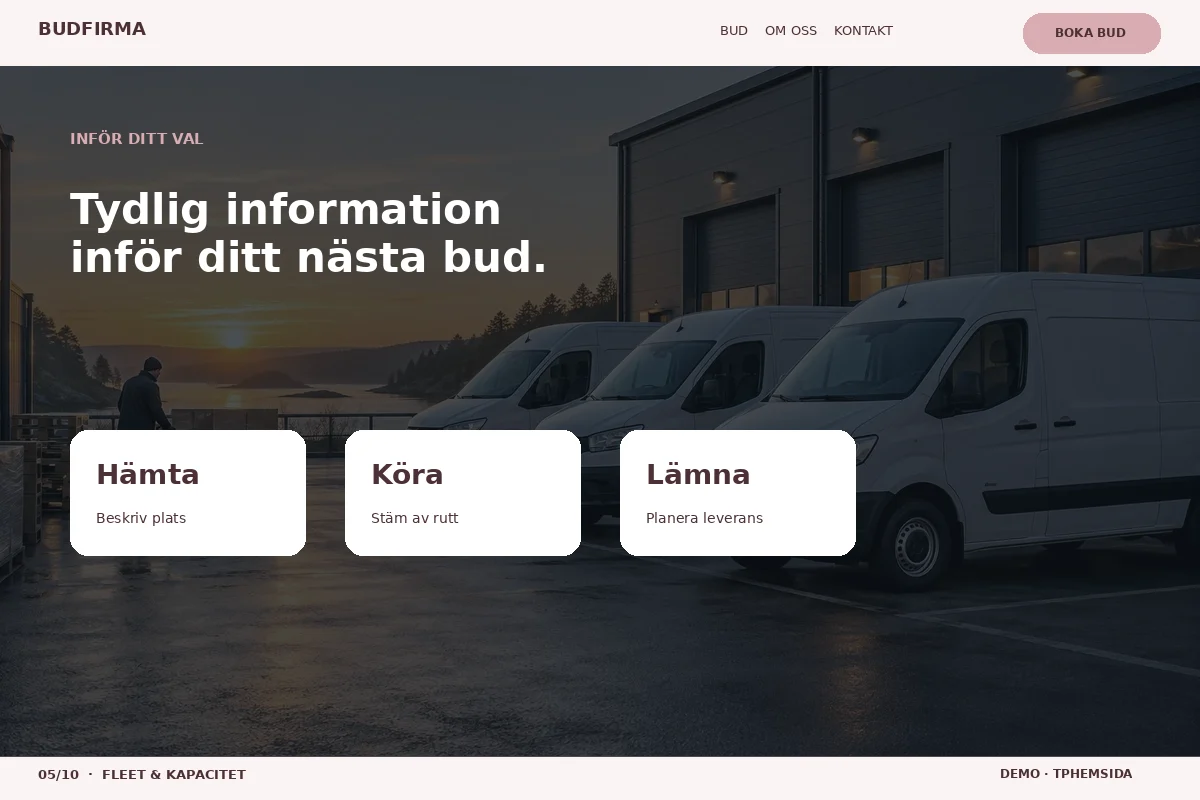 Fleet & Kapacitet – Inför ditt val för budfirma