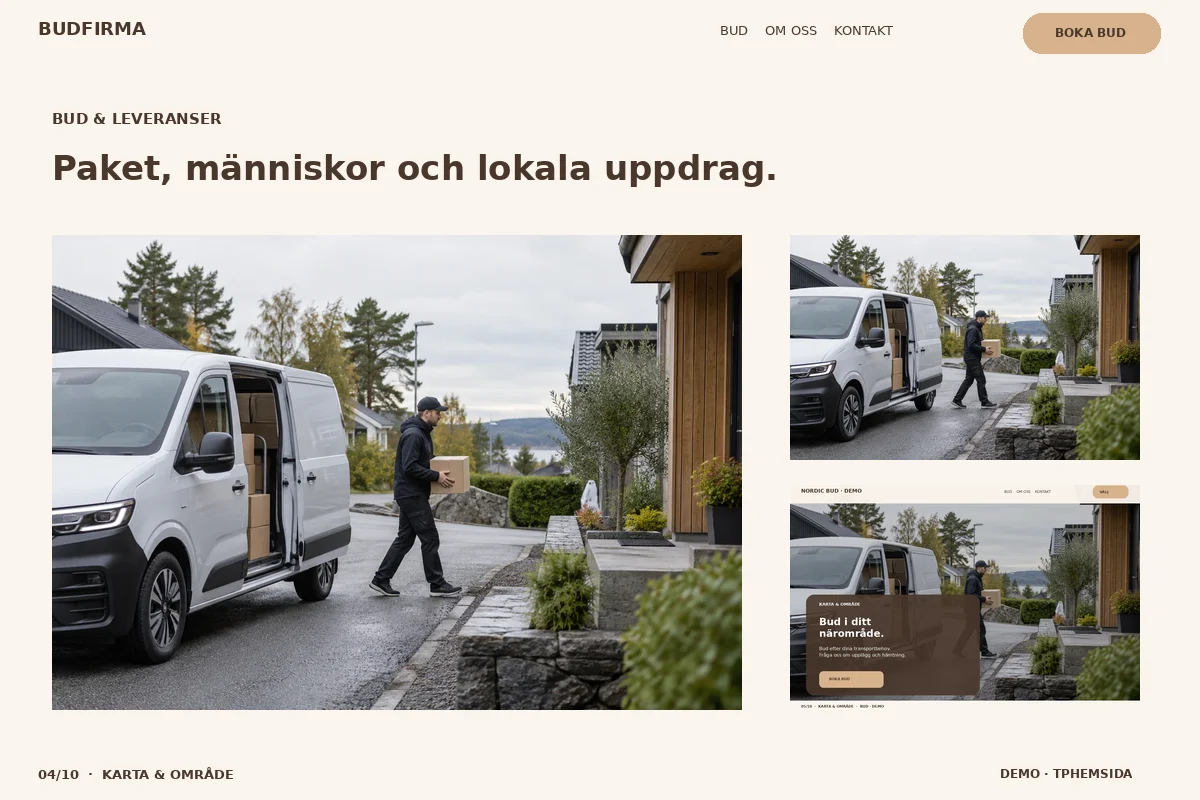 Karta & Område – Budgalleri för budfirma