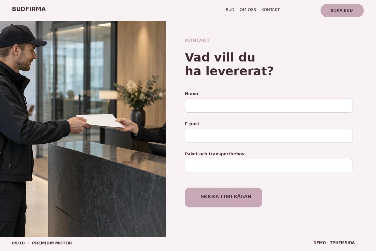 Premium Motor – Kontakt för budfirma