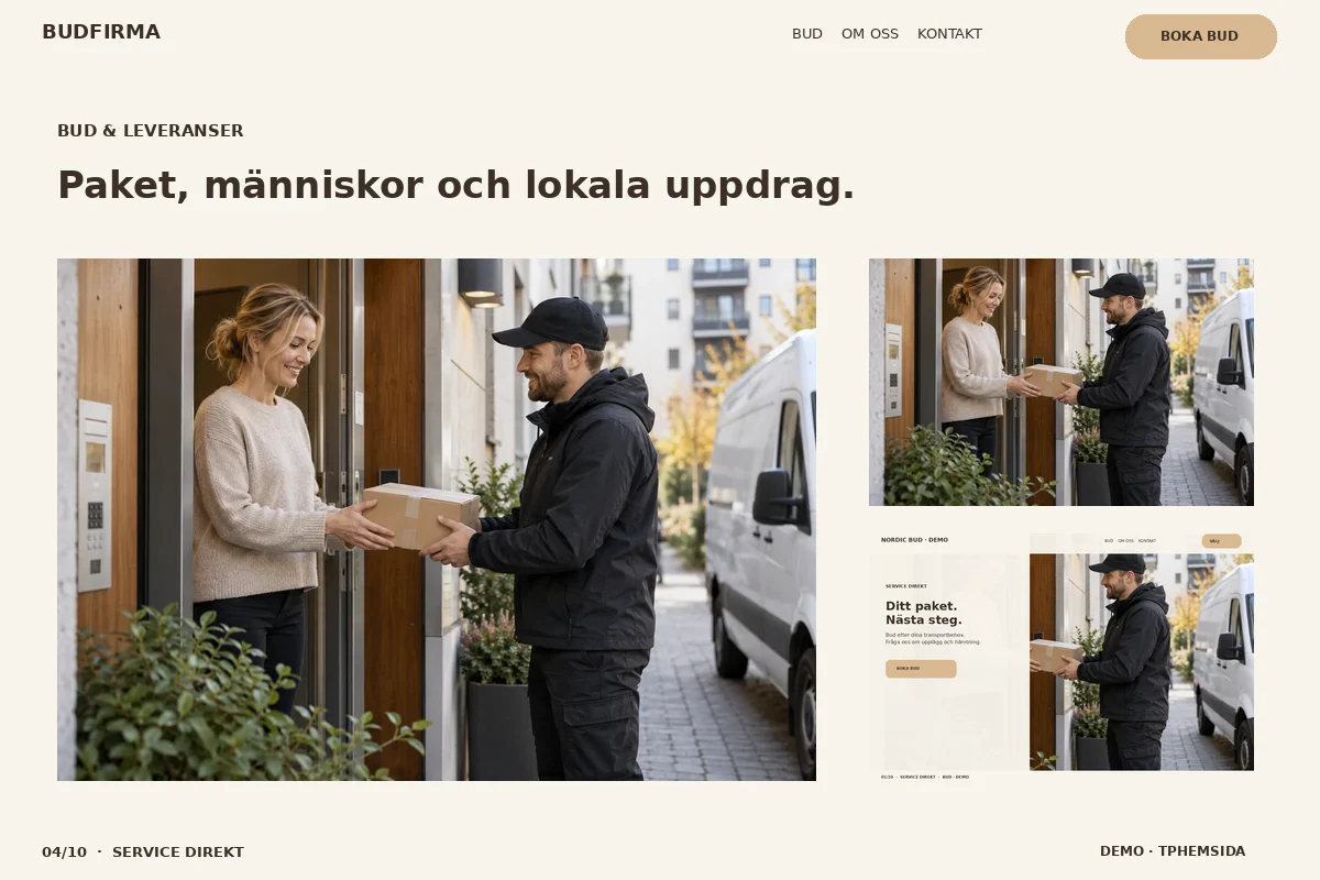Service Direkt – Budgalleri för budfirma