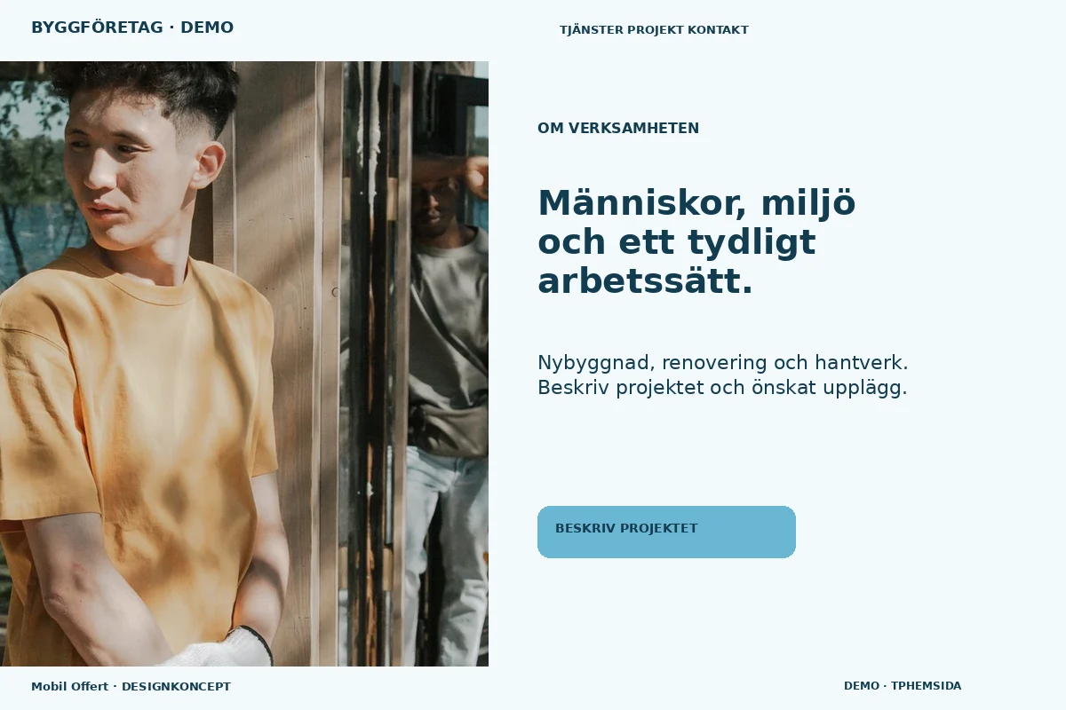 Mobil Offert – Om verksamheten för byggföretag