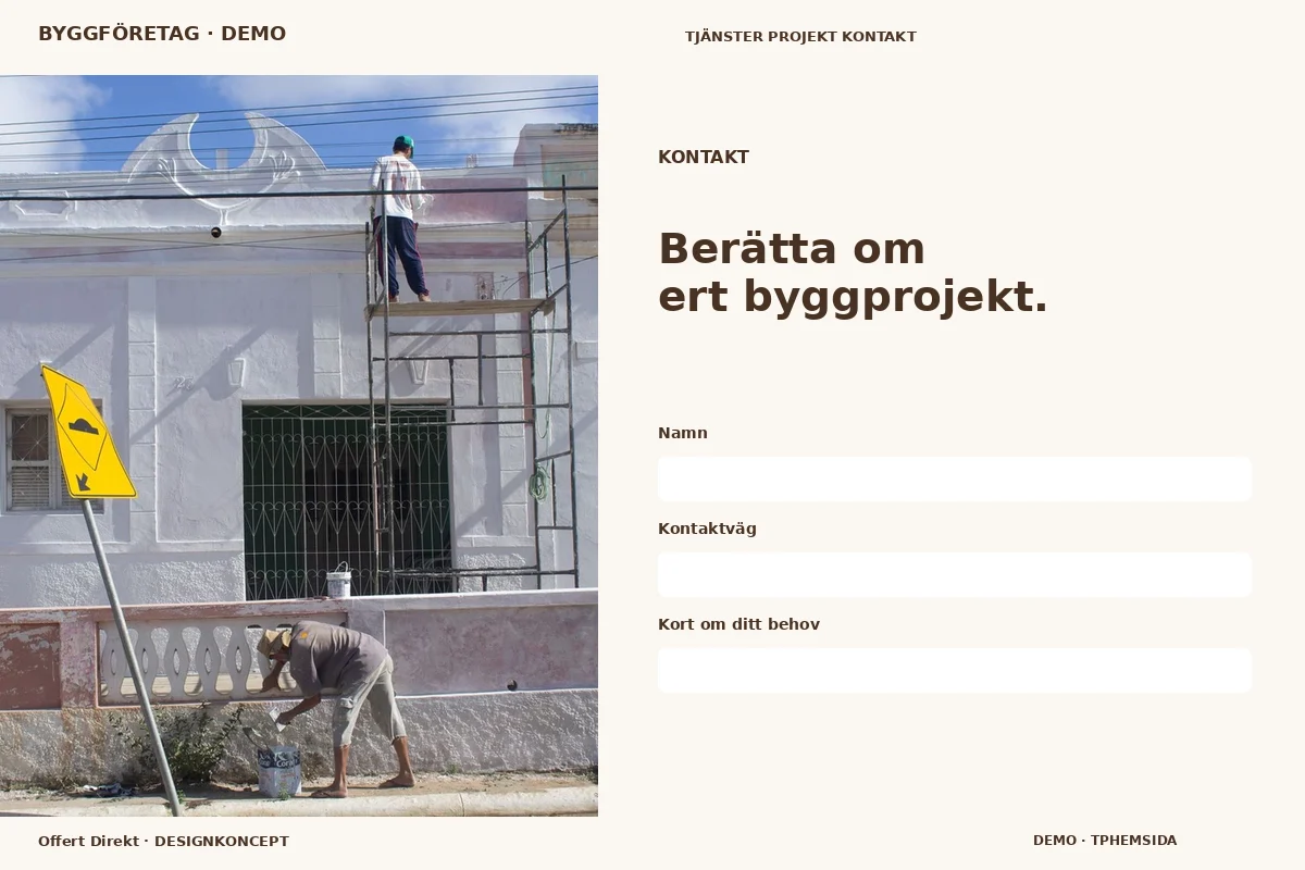 Offert Direkt – Kontakt för byggföretag