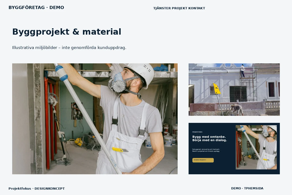 Projektfokus – Byggprojekt & material för byggföretag