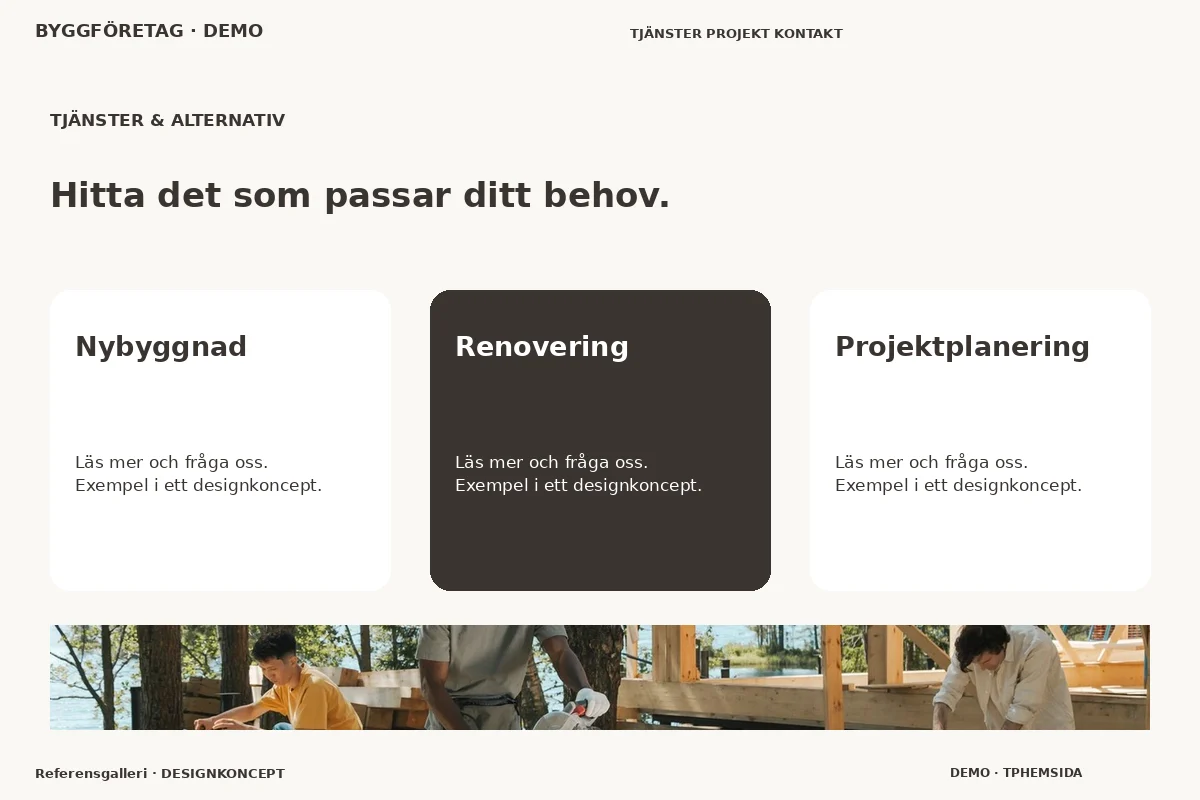 Referensgalleri – Tjänster & alternativ för byggföretag