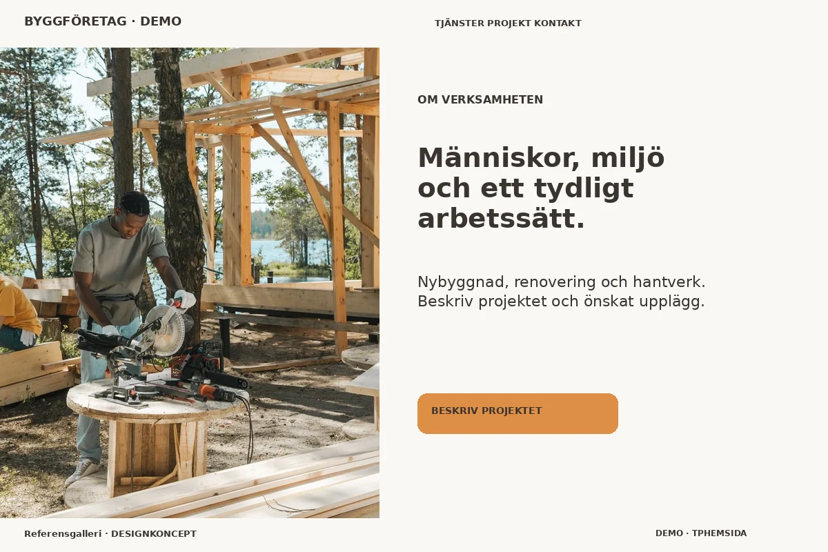 Referensgalleri – Om verksamheten för byggföretag