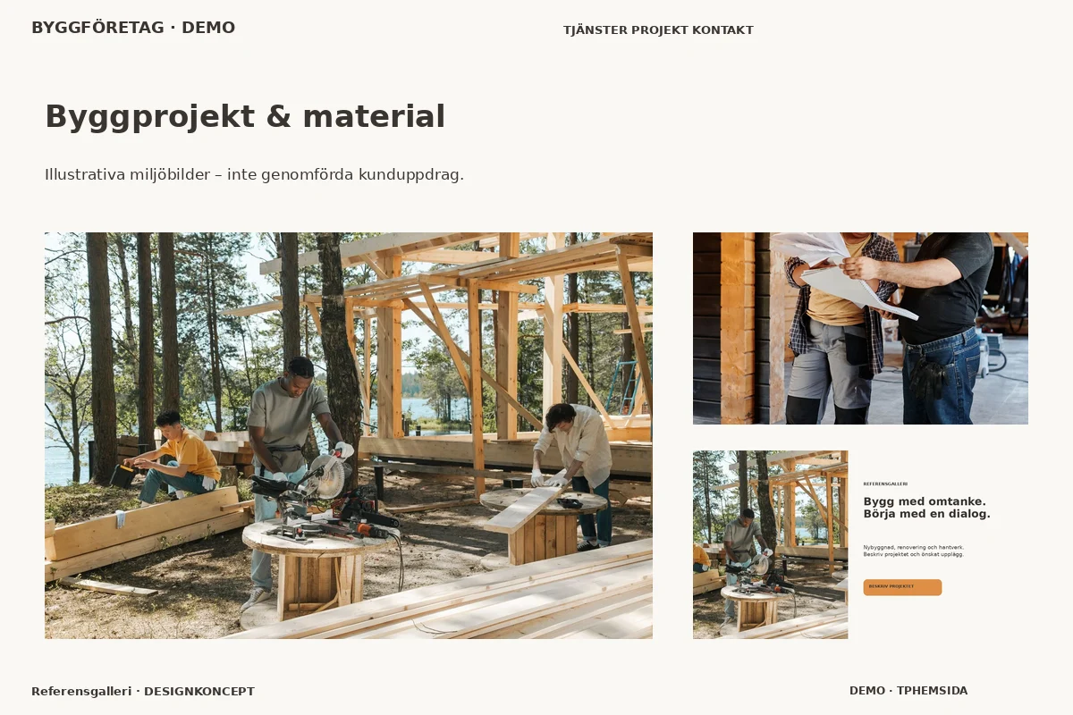 Referensgalleri – Byggprojekt & material för byggföretag