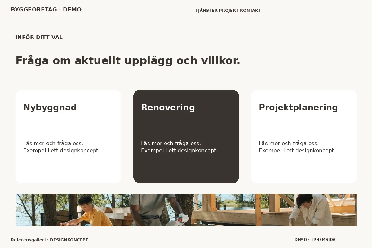 Referensgalleri – Alternativ & villkor för byggföretag