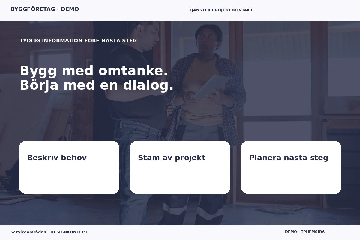 Serviceområden – Inför ditt val för byggföretag