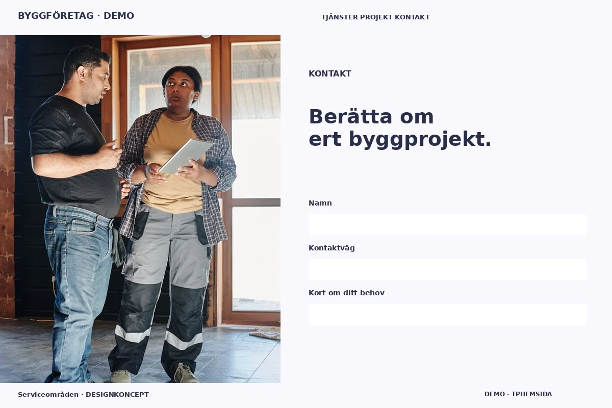 Serviceområden – Kontakt för byggföretag