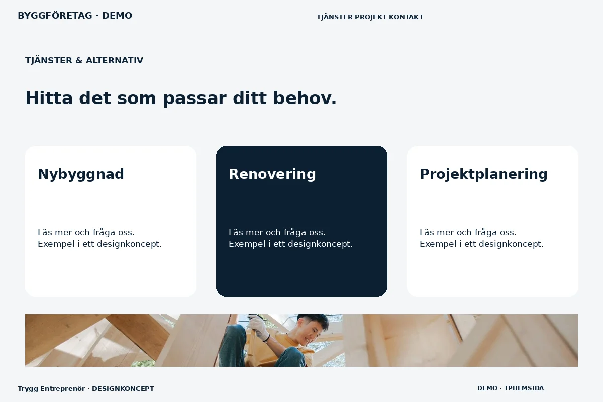 Trygg Entreprenör – Tjänster & alternativ för byggföretag
