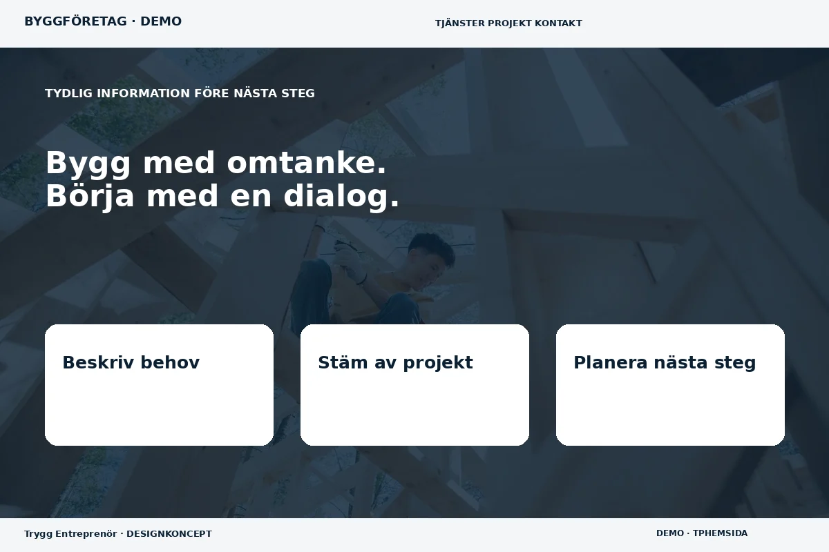 Trygg Entreprenör – Inför ditt val för byggföretag